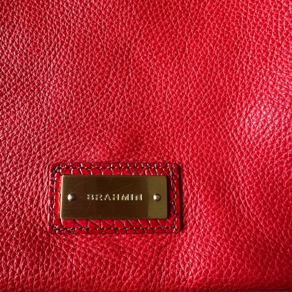 Brahmin Red Pebble Leather Bag - Picture 8 of 10